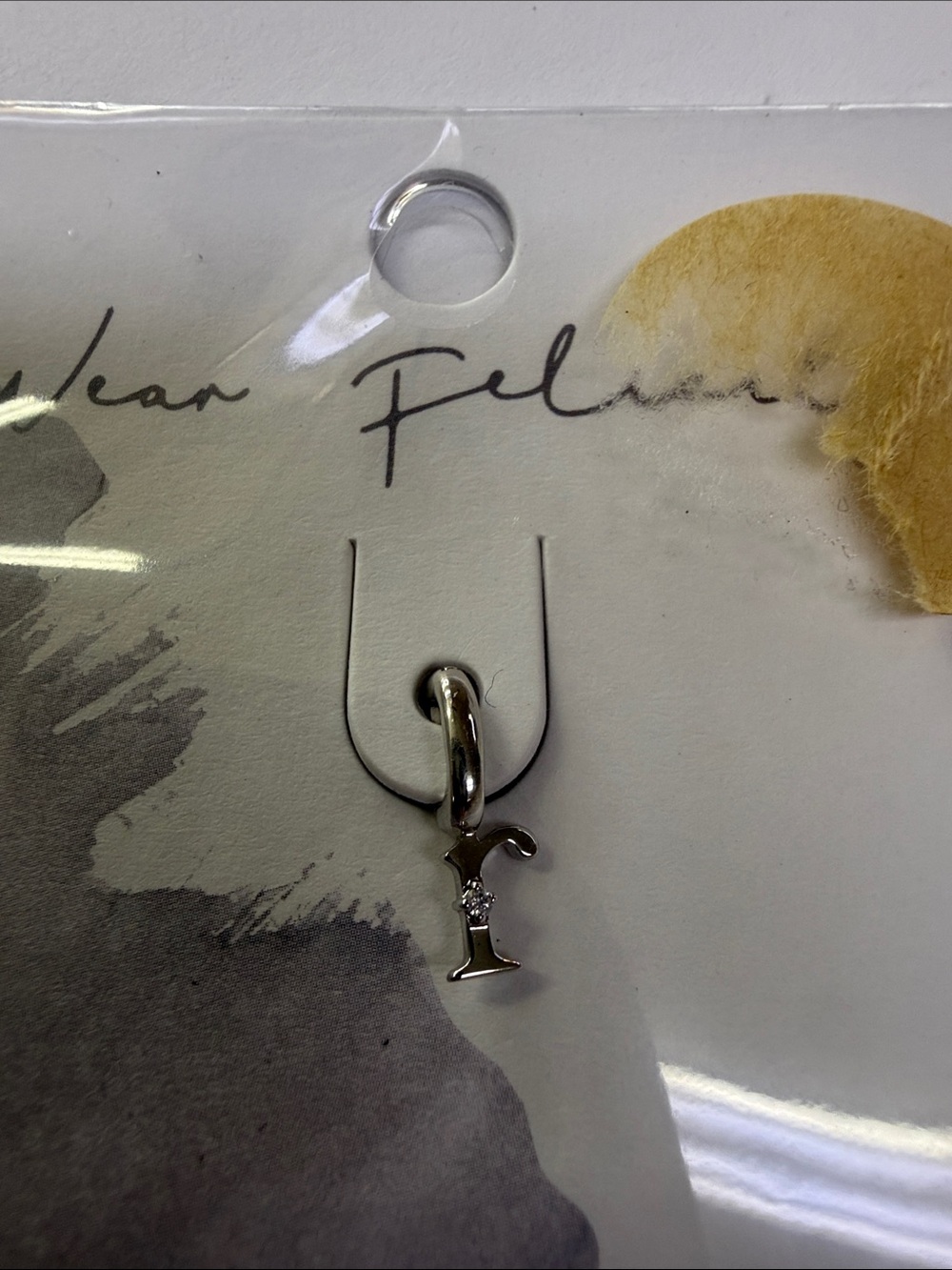 Silver Initial 'R”Charm Pendant - Silver - Picture 2 of 2